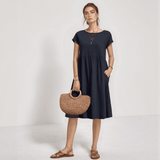 Mara Pocketed Summer Dress – Casual A-Line Knee-Length Sundress
