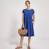 Mara Pocketed Summer Dress – Casual A-Line Knee-Length Sundress